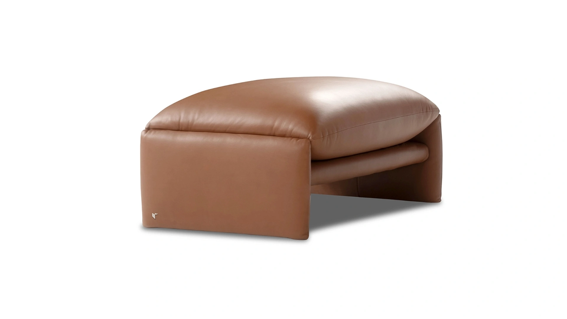 Pouf in pelle Choco Magic di Calia