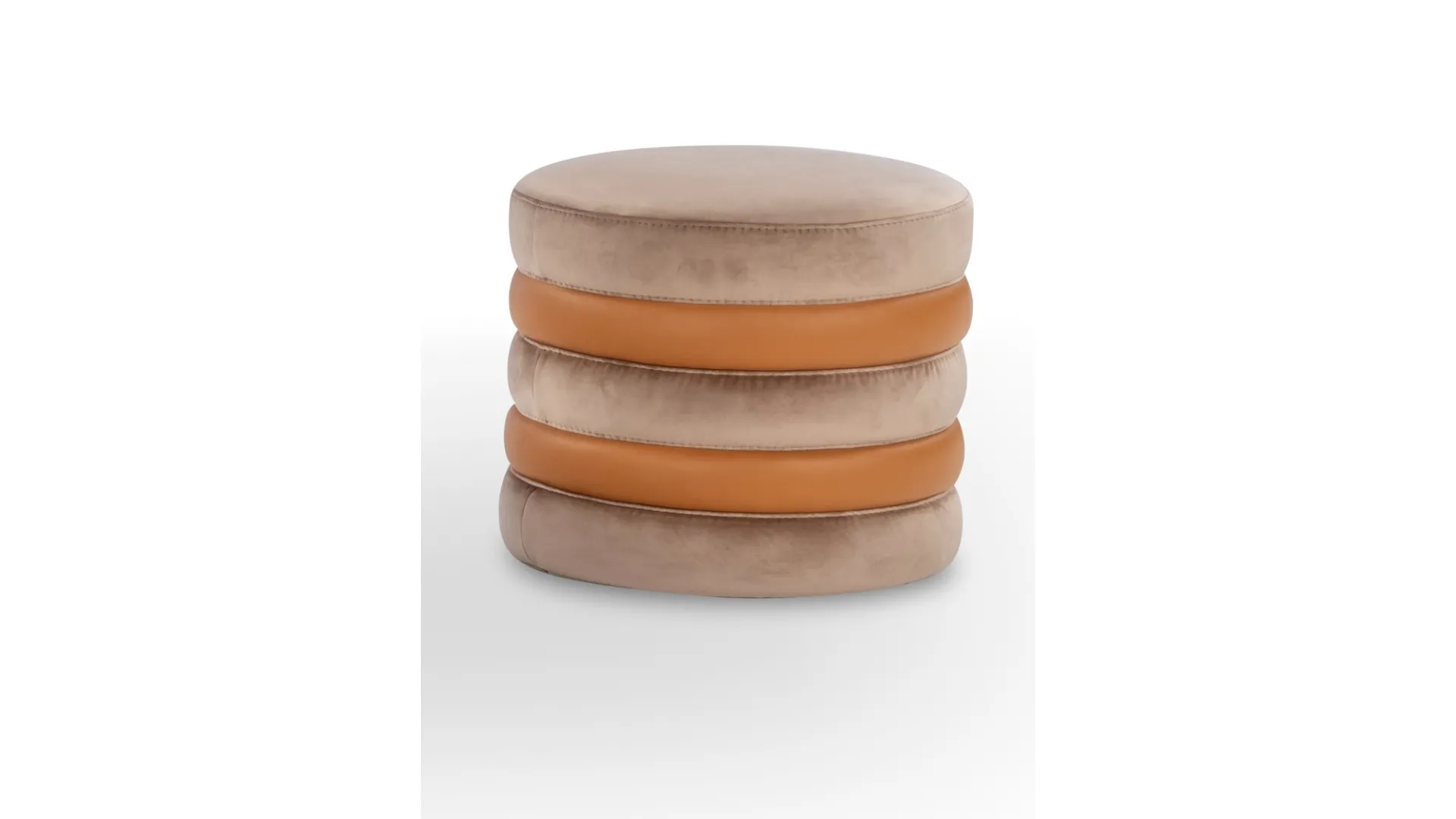 Pouf di design in tessuto Macarons di Calia
