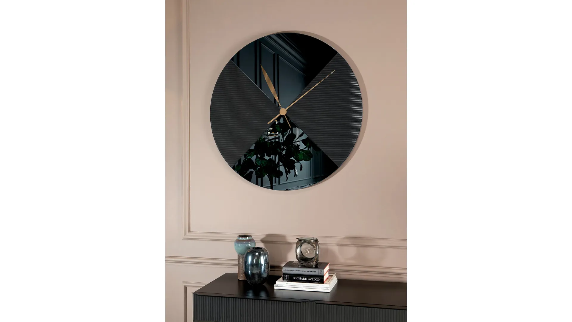 Orologio Era Ora in vetro specchio fumé di Tonin Casa