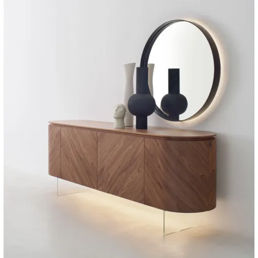 Specchiera con cornice in metallo Dorian Gray di Modesign