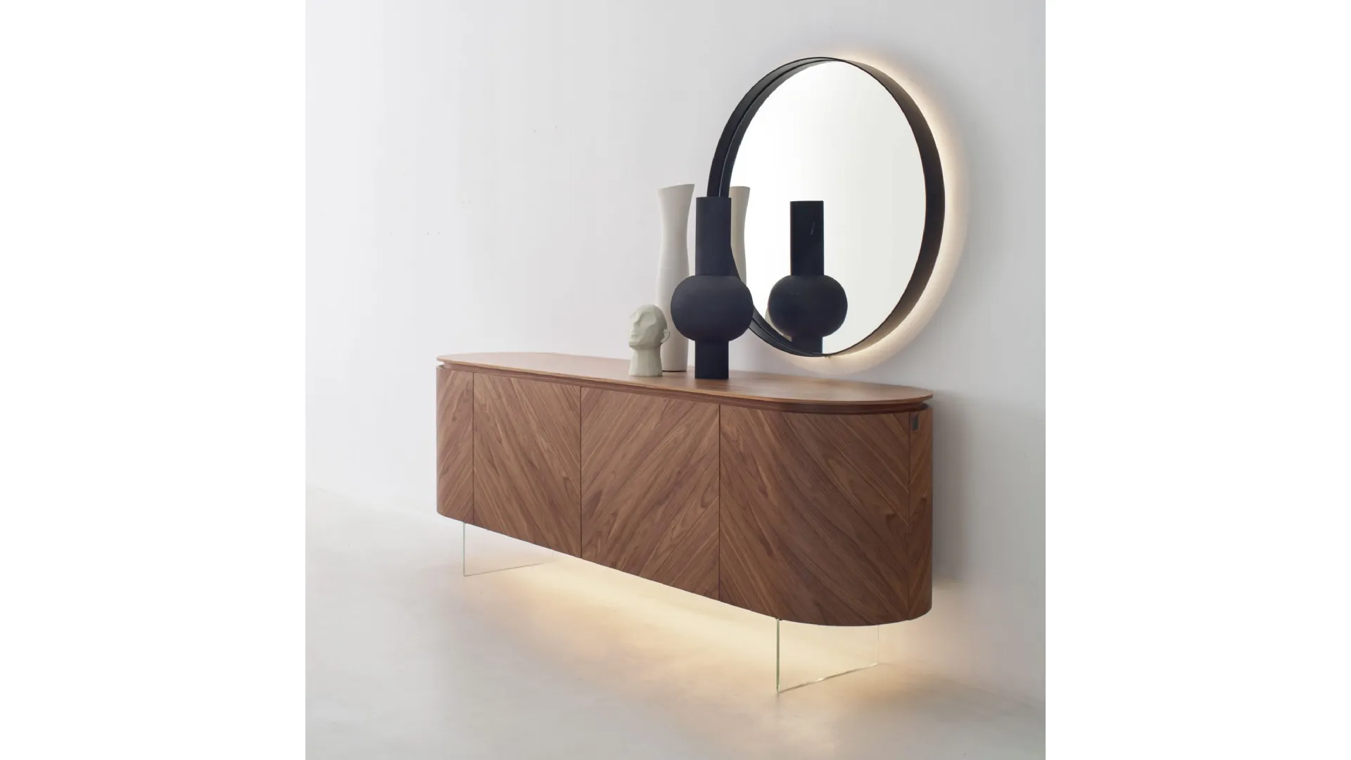 Specchiera con cornice in metallo Dorian Gray di Modesign