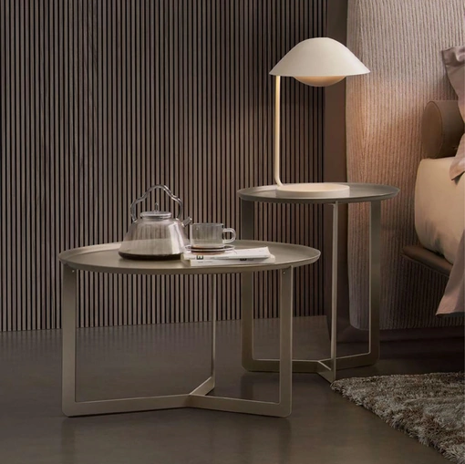 Tavolino in acciaio Round di Rosini Night