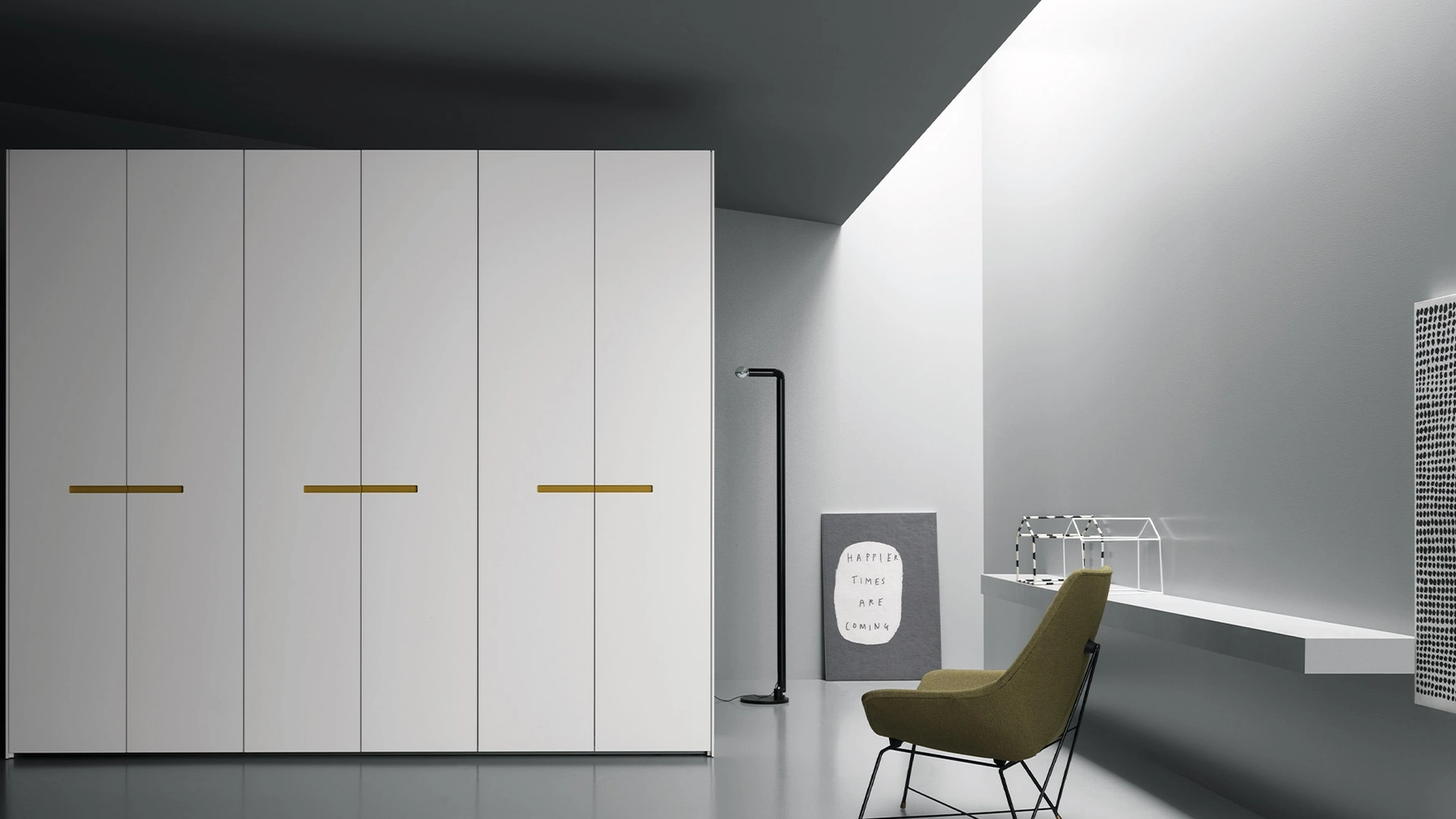 Armadio con ante battenti Aria Grafica di Kristalia