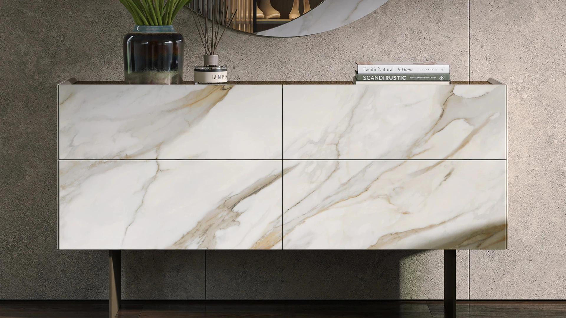 Comò Cristalia in vetro stampato di Tonin Casa