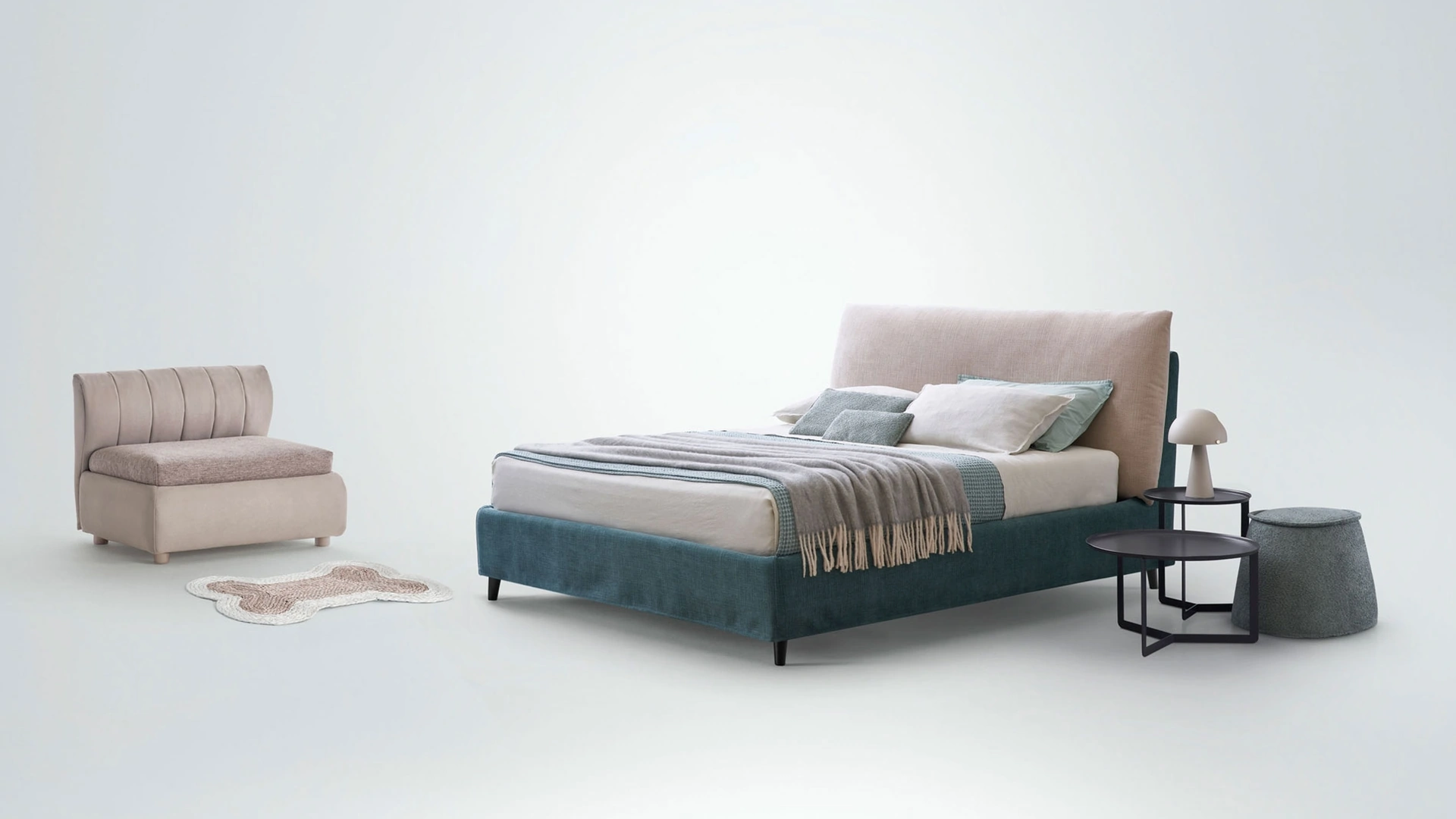 Letto imbottito Afrodite di Rosini Night