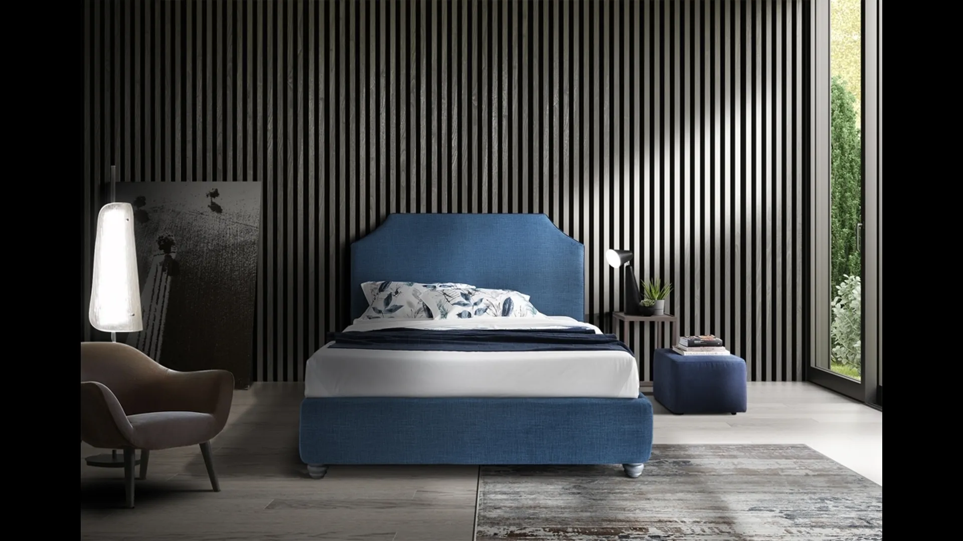 Letto con testiera Austin di Artigianaletti