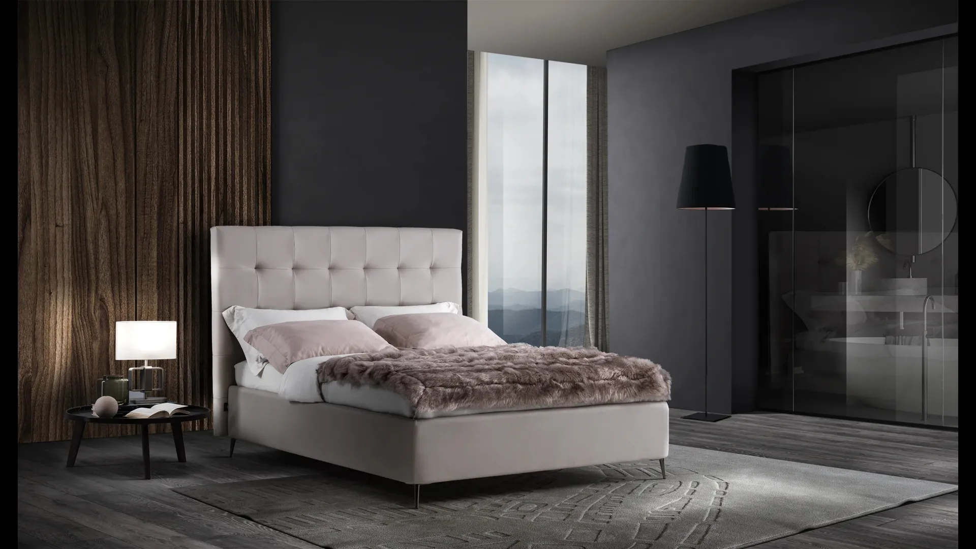 Letto con testiera Domino Alto di Artigianaletti