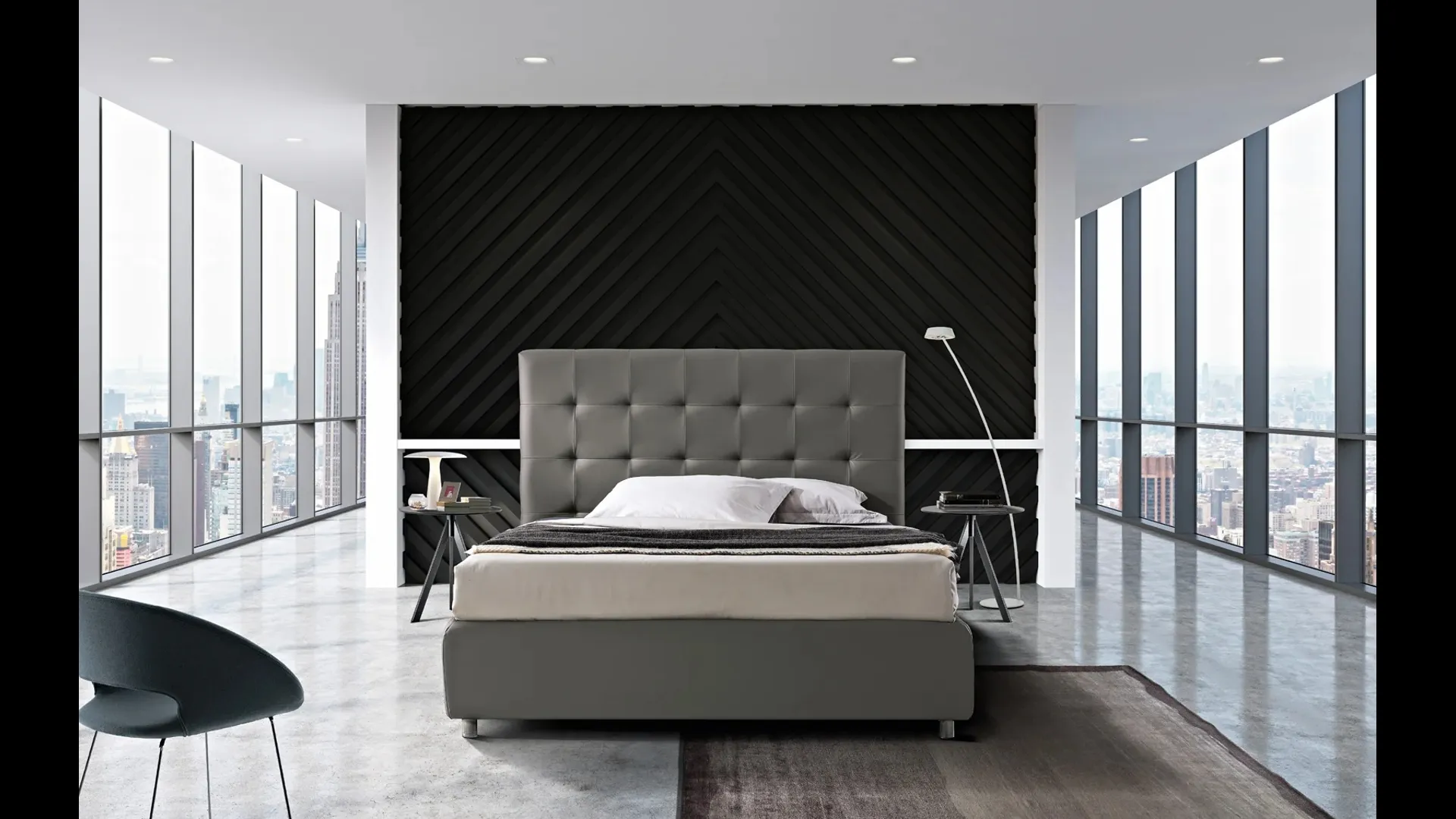 Letto con testiera Domino Alto di Artigianaletti