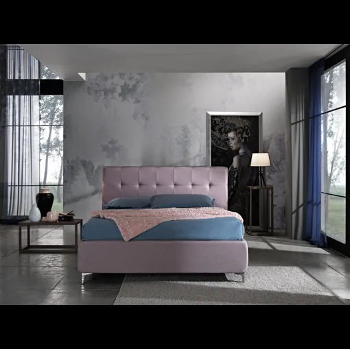 Letto matrimoniale con testiera trapuntata Domino di Artigianaletti