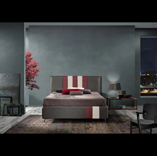 Letto Stripes in ecopelle di Artigianaletti