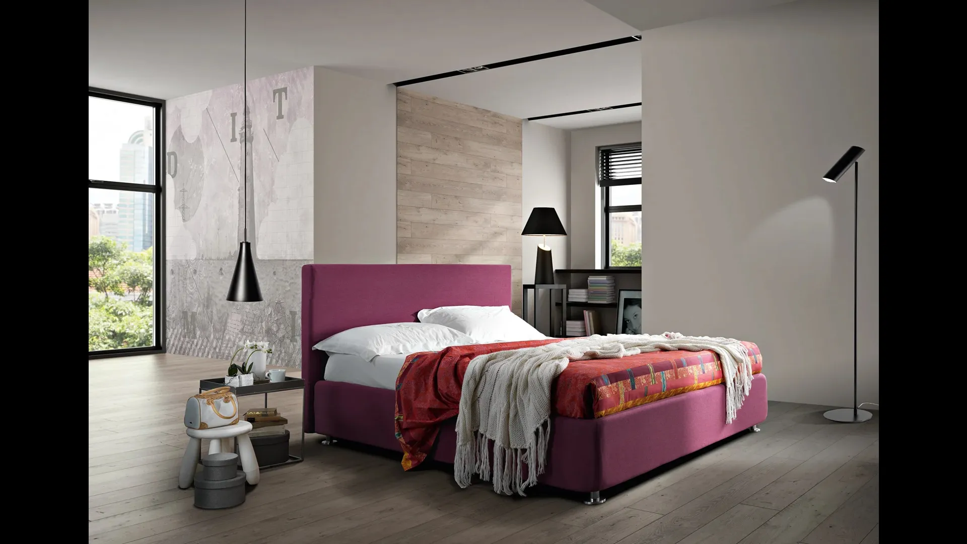 Letto in tessuto York di Artigianaletti