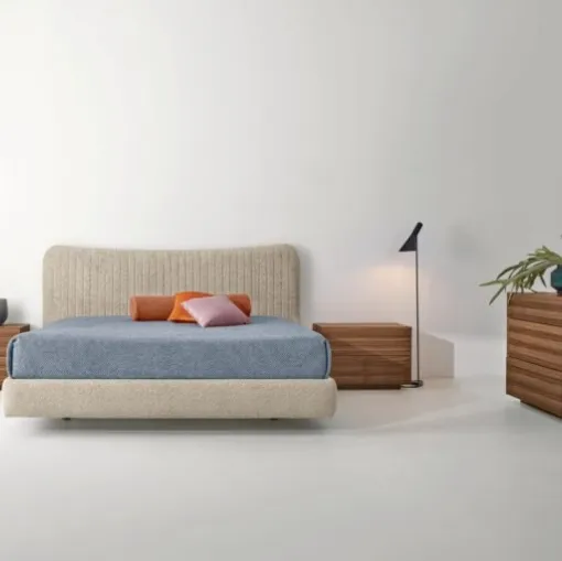 Letto Butterfly Fluttuante in tessuto imbottito di Modesign