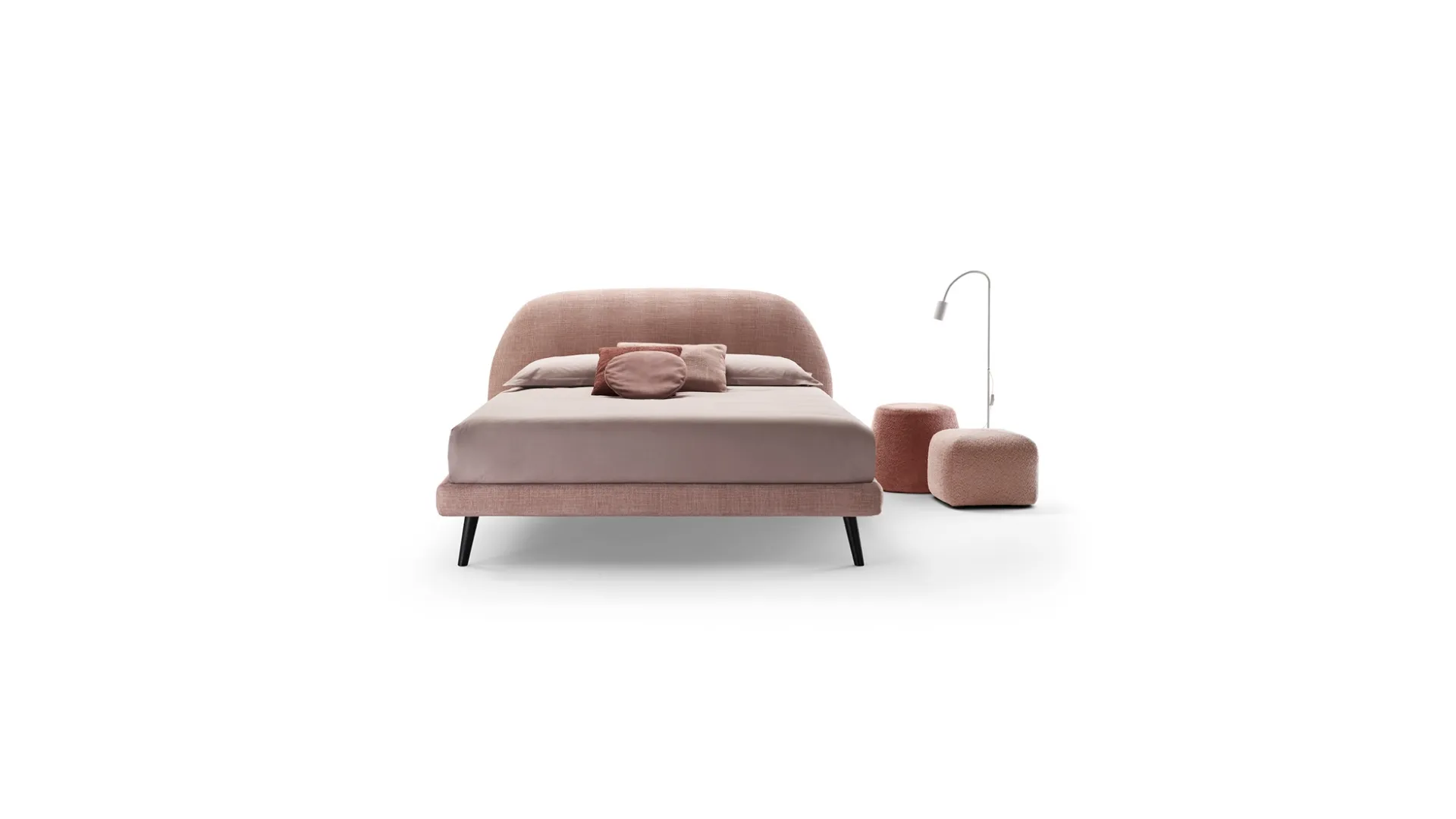 Letto in tessuto con testiera imbottita Calipso di Rosini Night