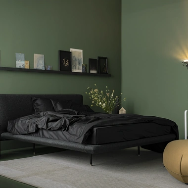 Letto in tessuto Clapis di Kristalia