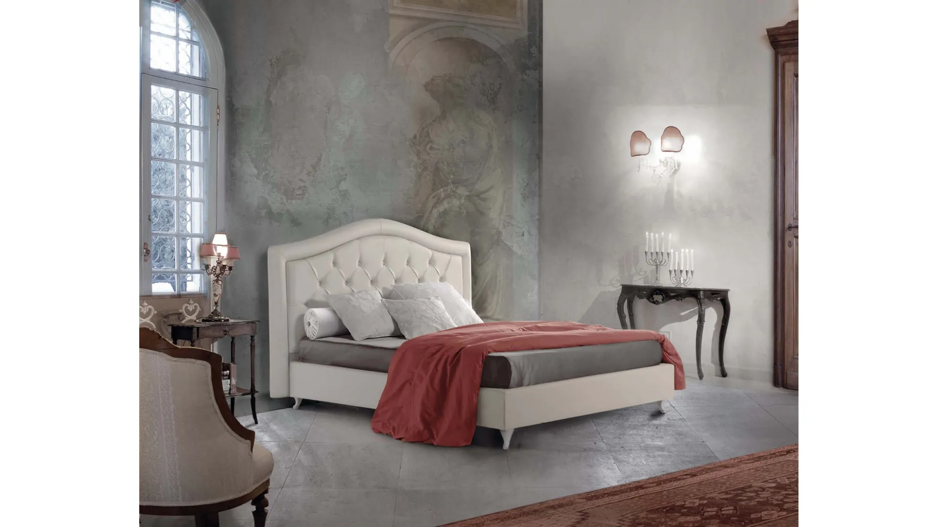 Letto con contenitore Sogno Capitonnè di Lettissimi