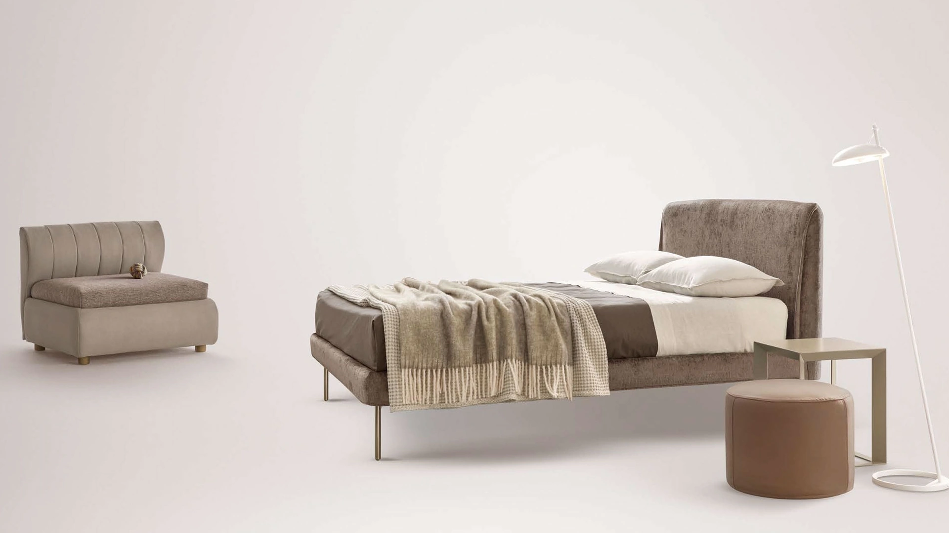 Letto imbottito Nadir di Rosini Night