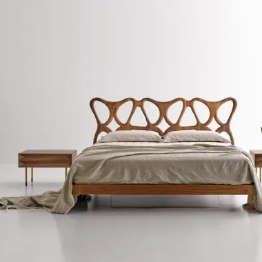 Letto in legno con testiera Pedrera Fluttuante di Modesign