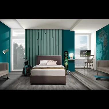 Letto singolo in tessuto Elba di Artigianaletti