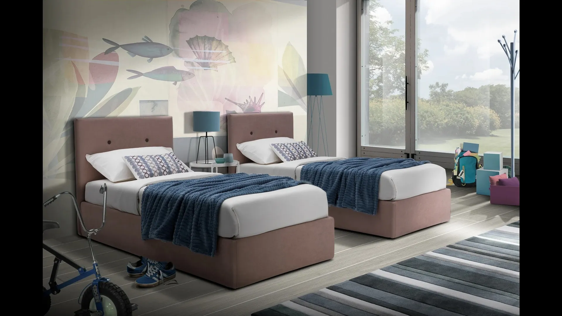 Letto singolo in tessuto Ischia di Artigianaletti