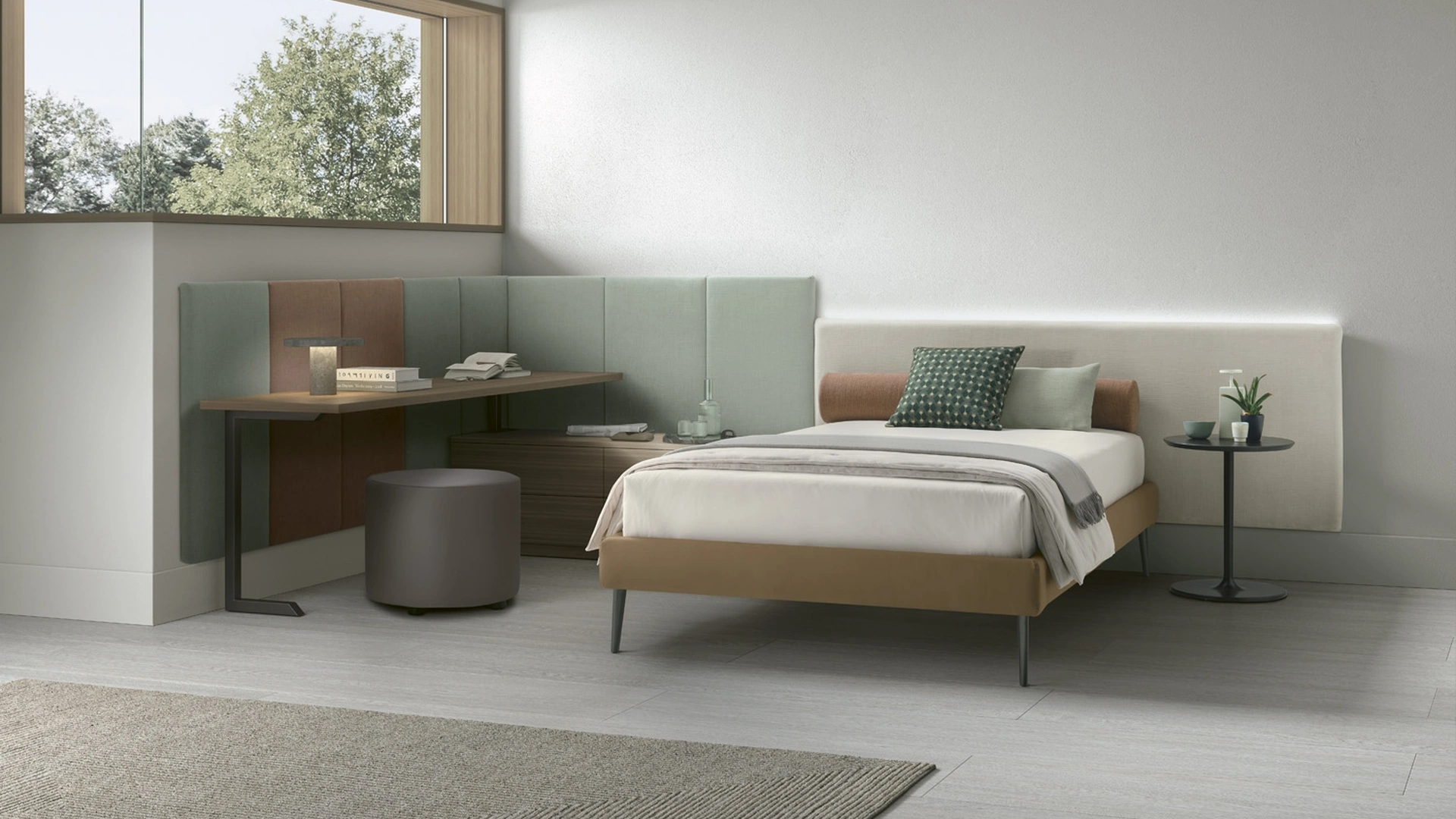 Letto imbottito Boiserie di V&Nice