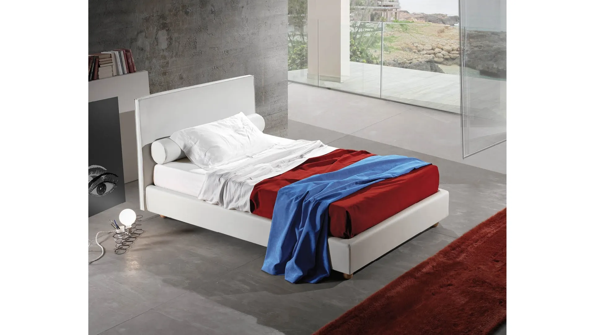 Letto singolo Vela Liscio di Lettissimi 