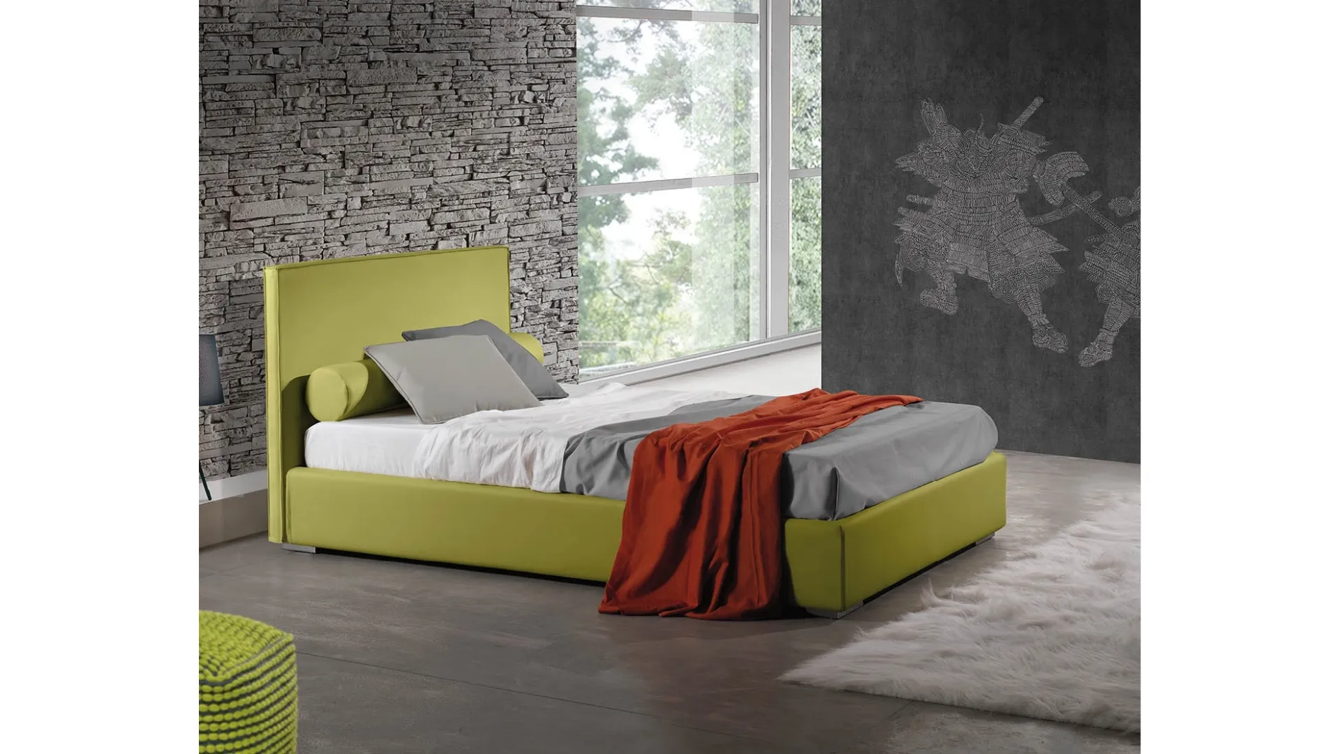 Letto singolo Vela Liscio di Lettissimi 