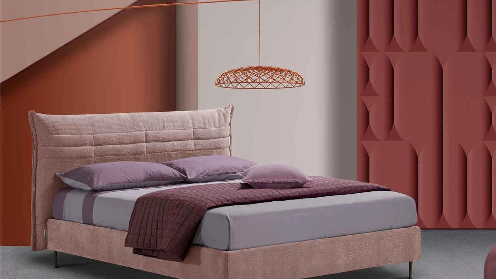 Letto imbottito Zefiro di Lettissimi