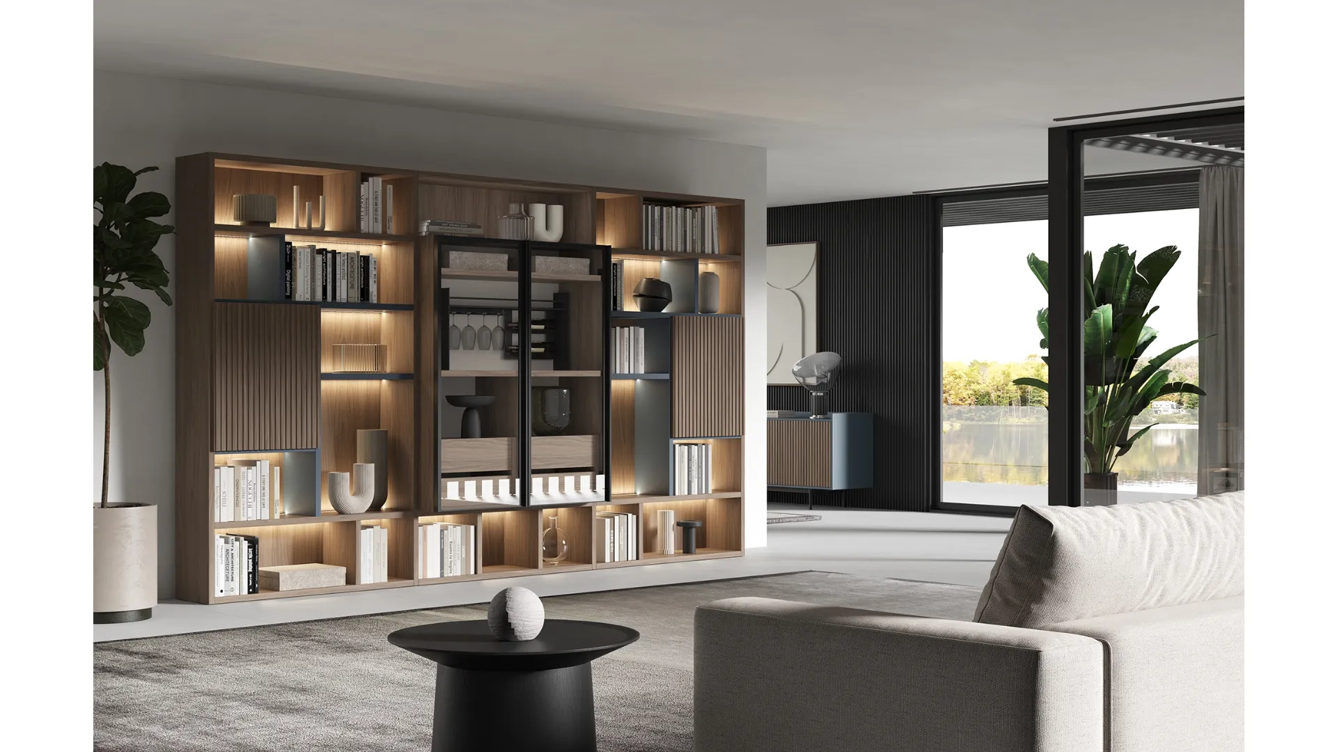 Libreria a muro 7RF5052 di Favero