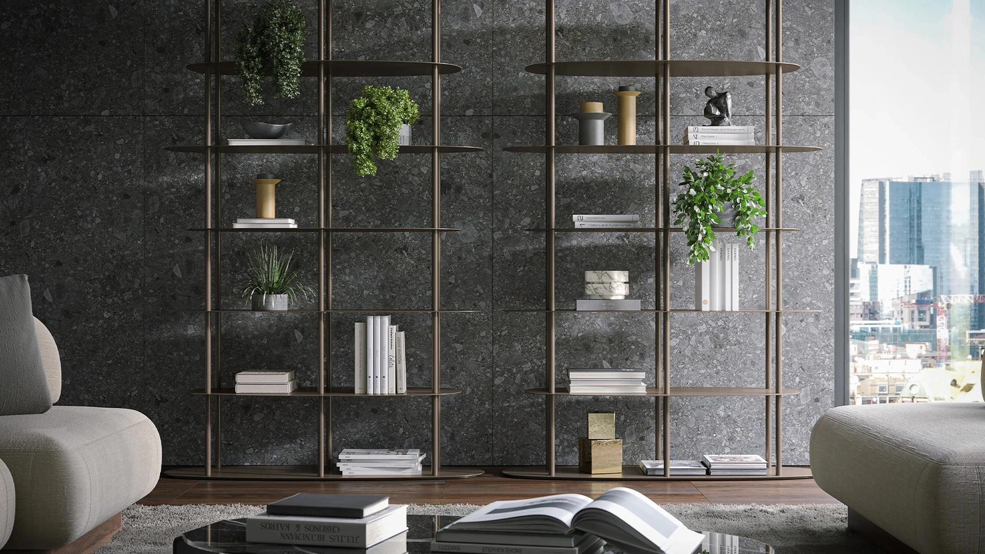 Libreria in lamiera di metallo Oasi XL Tonin Casa