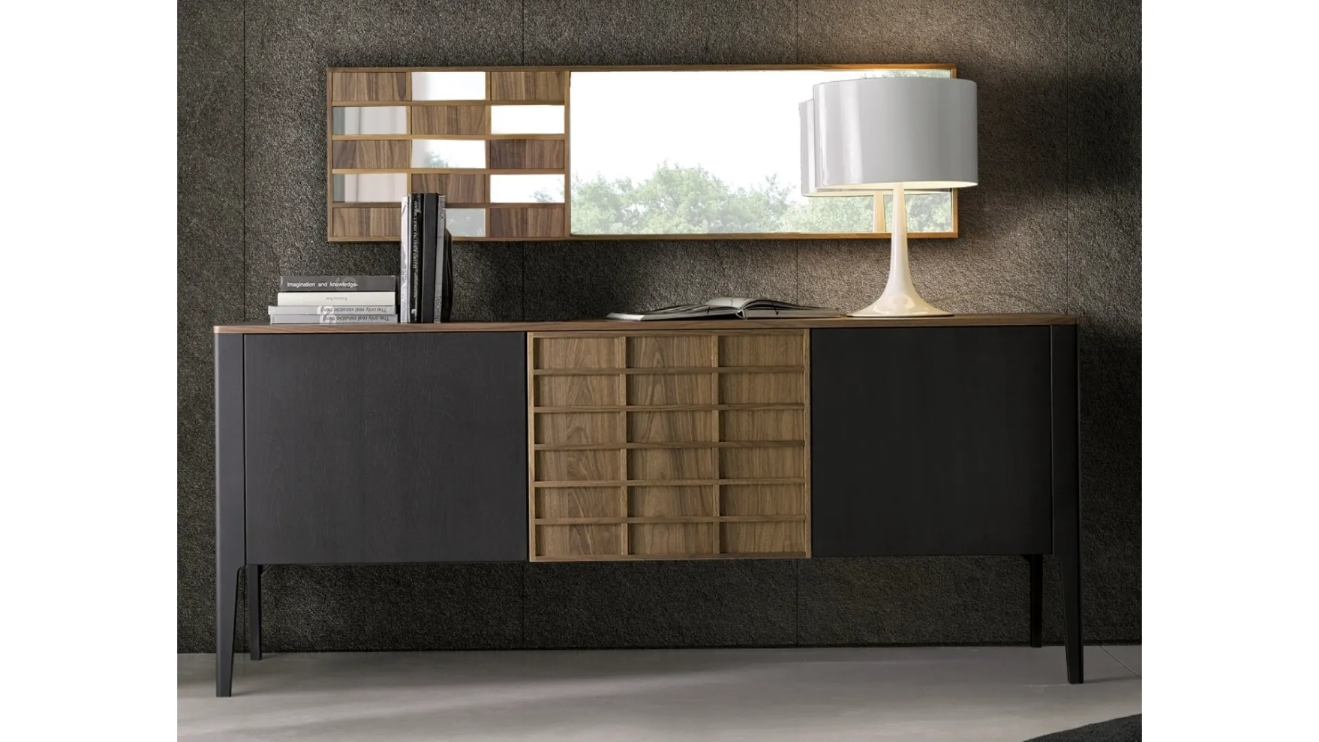 Madia Singapore in noce canaletto di Modesign