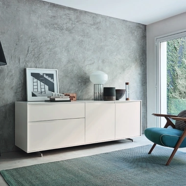 Madia Vela 02 in laccato Magnolia di Sangiacomo