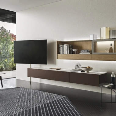 Parete Attrezzata Cabaret Glass 01 di Sangiacomo