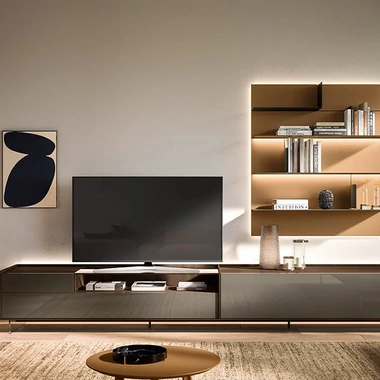 Parete Attrezzata Cabaret Glass 04 di Sangiacomo