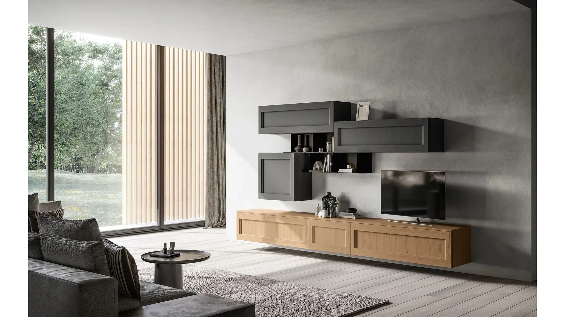 Parete Attrezzata classica Living Frida 02 di Arredo3