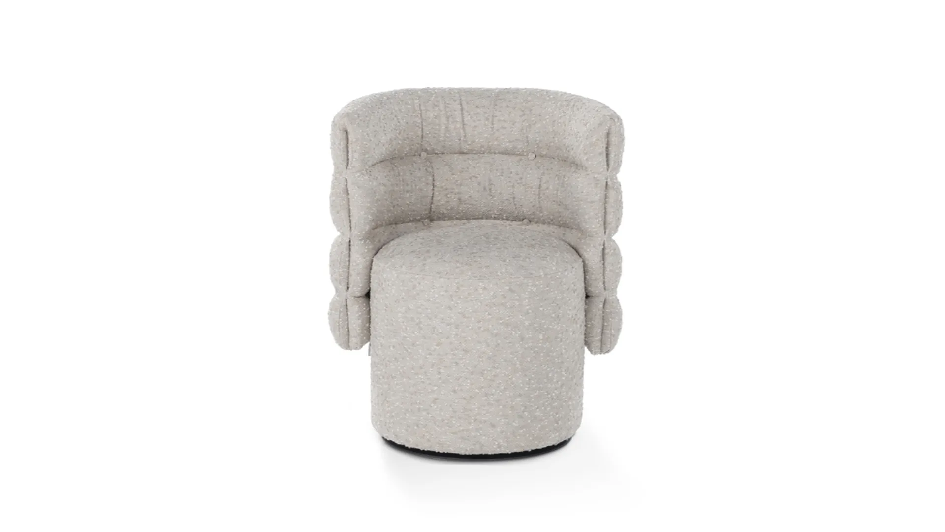 Poltroncina di design in tessuto imbottito Lady G di Calia