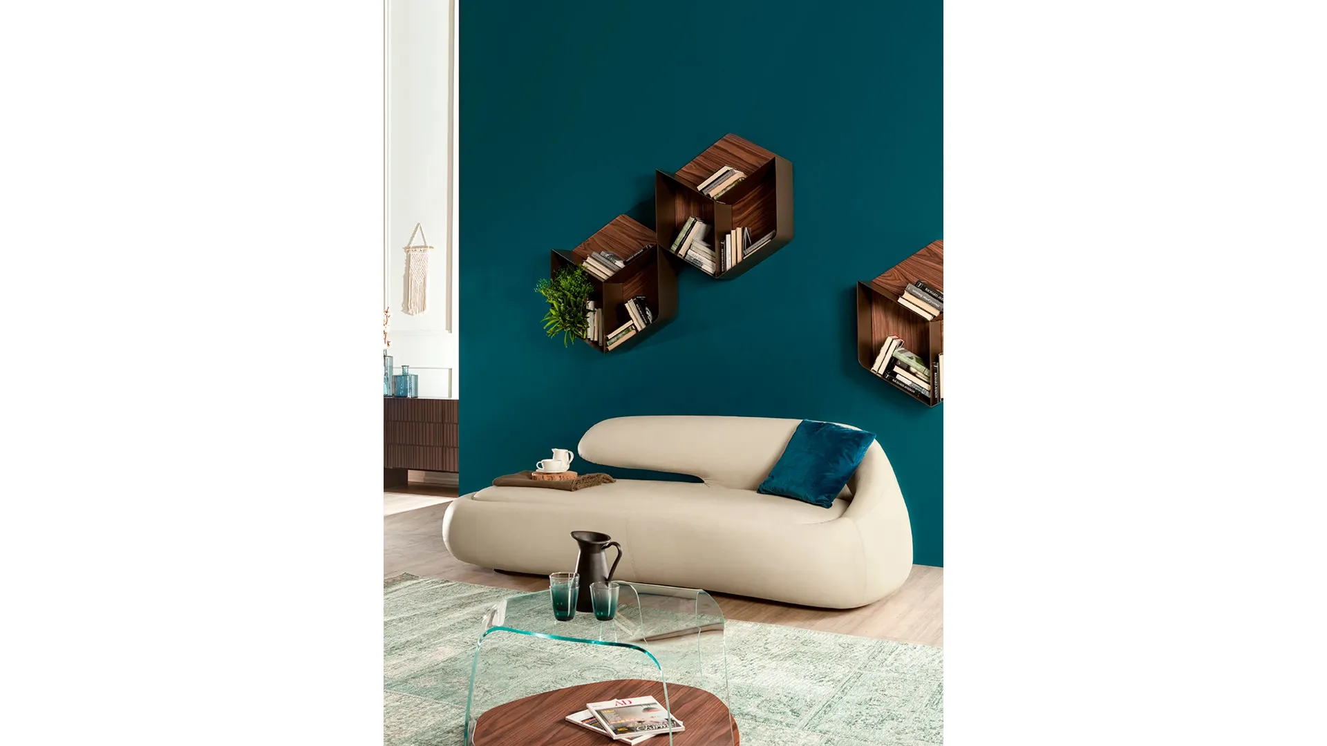 Divano lineare di design Duny di Tonin Casa