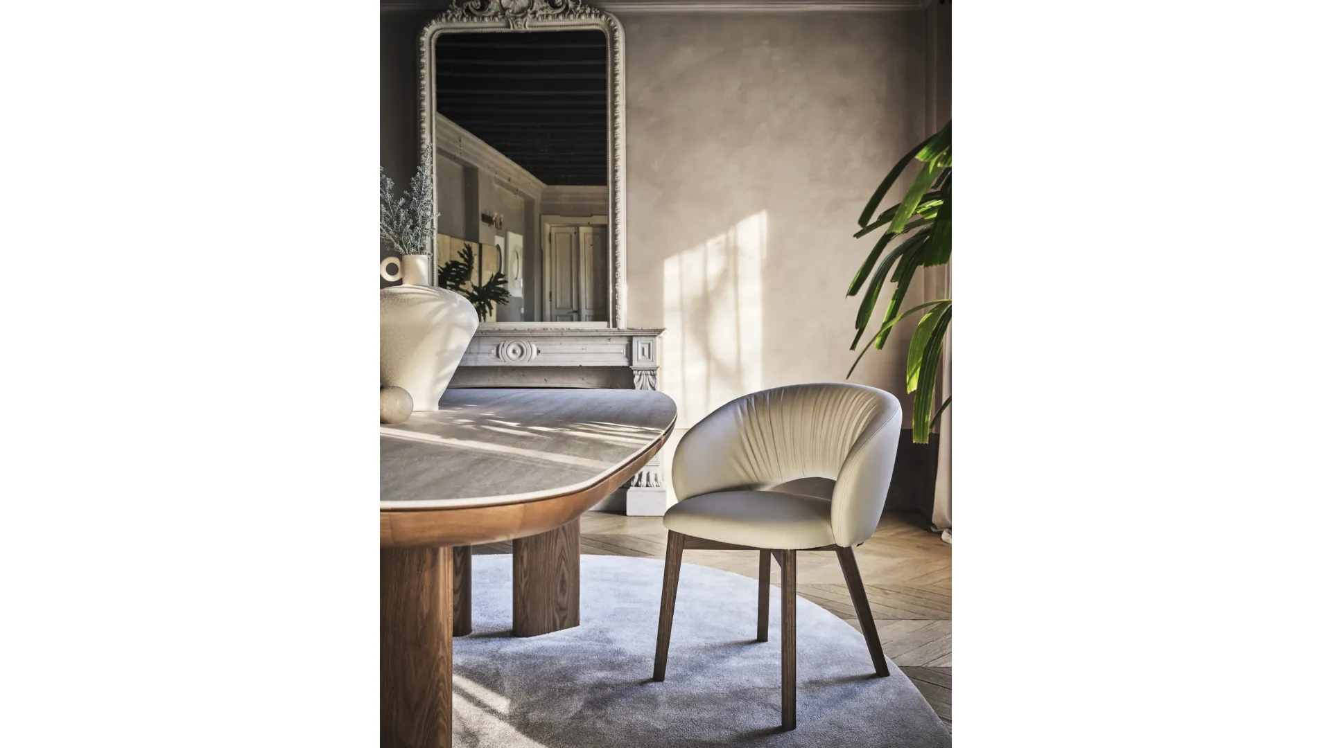 Sedia in pelle Anime Wood di Calligaris