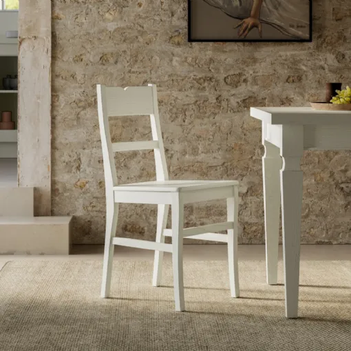 Sedia Flora in legno massello laccato di Arredo3