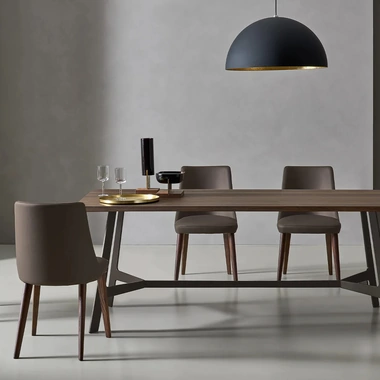 Sedia Eva in tessuto imbottito di Sangiacomo