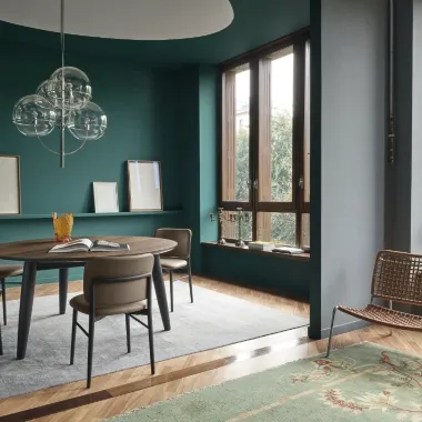 Tavolo rotondo Convivio in Rovere Termotrattato di Sangiacomo
