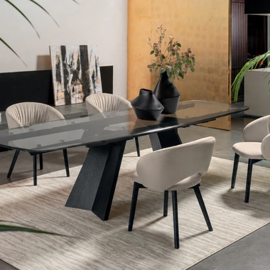 Tavolo allungabile Icaro in vetro di Calligaris