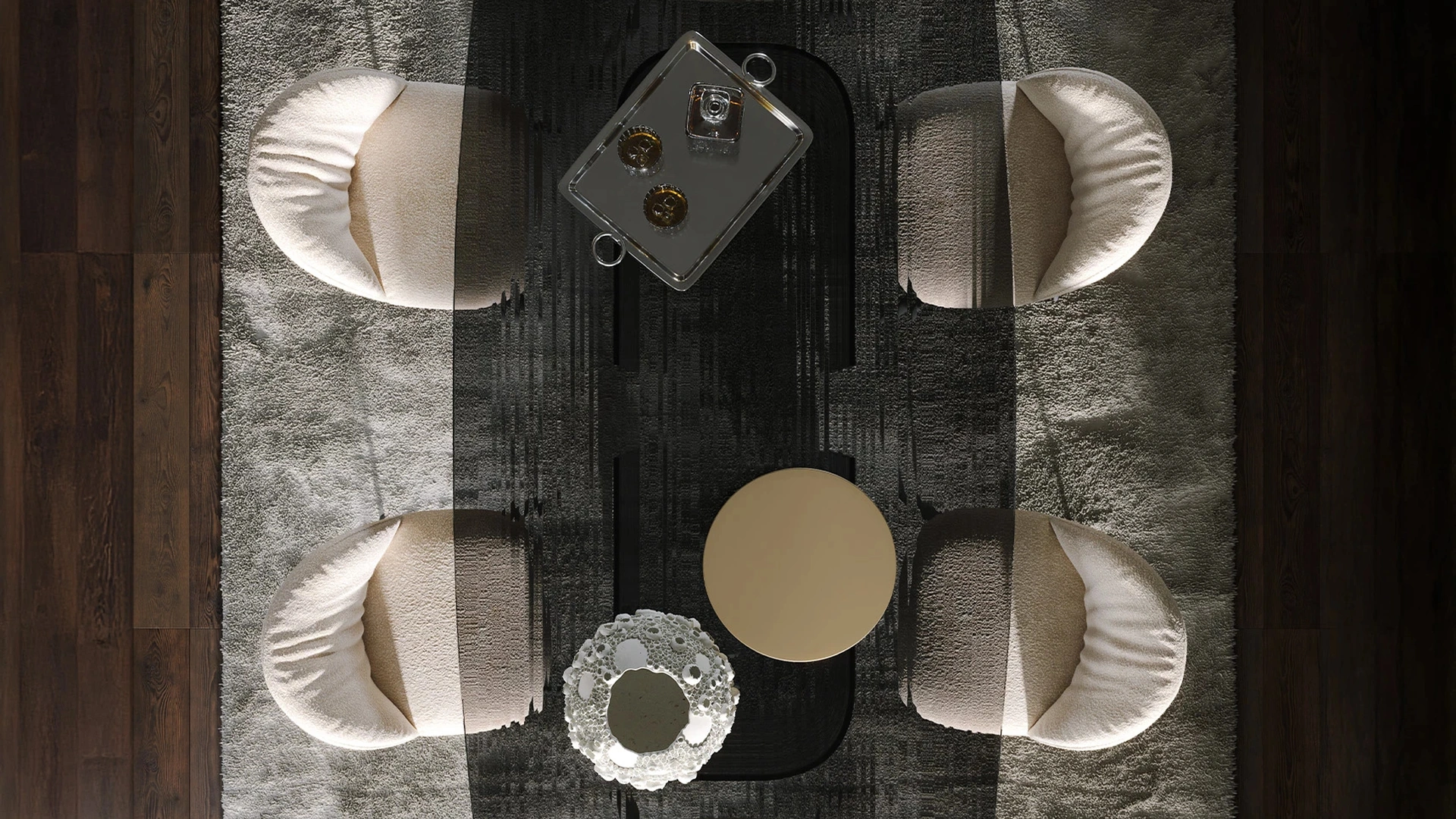 Tavolo in vetro Millerighe di Tonin Casa