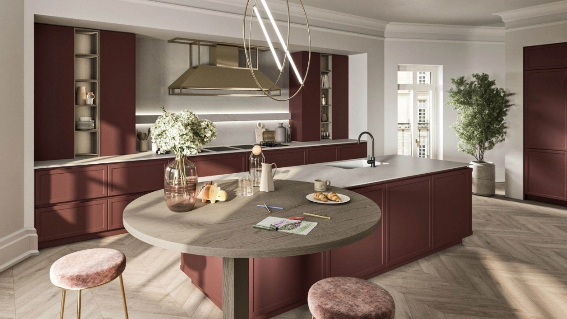 Tavolo snack Plana di Snaidero