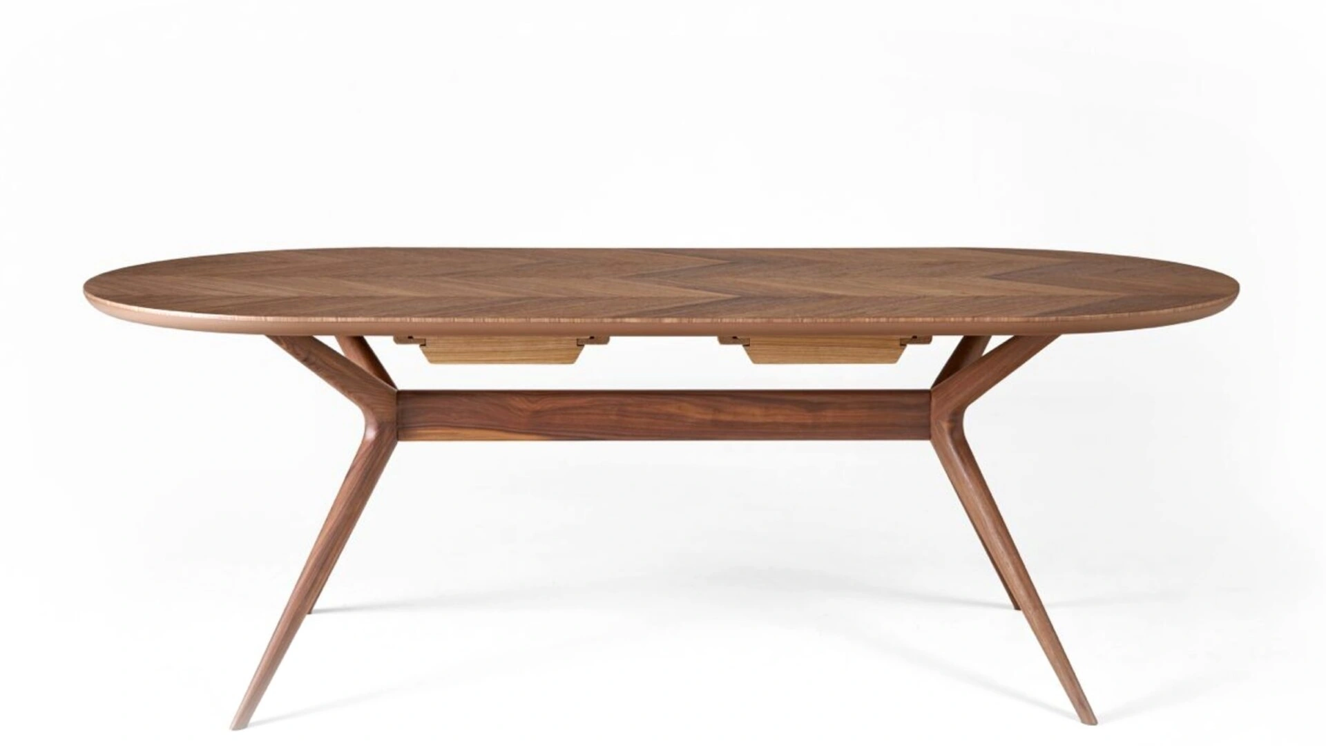 Tavolo in noce canaletto Twist Ovale di Modesign