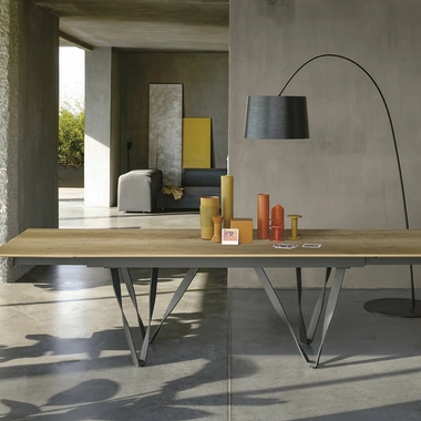 Tavolo allungabile Wave finitura rovere nodato di Sedit