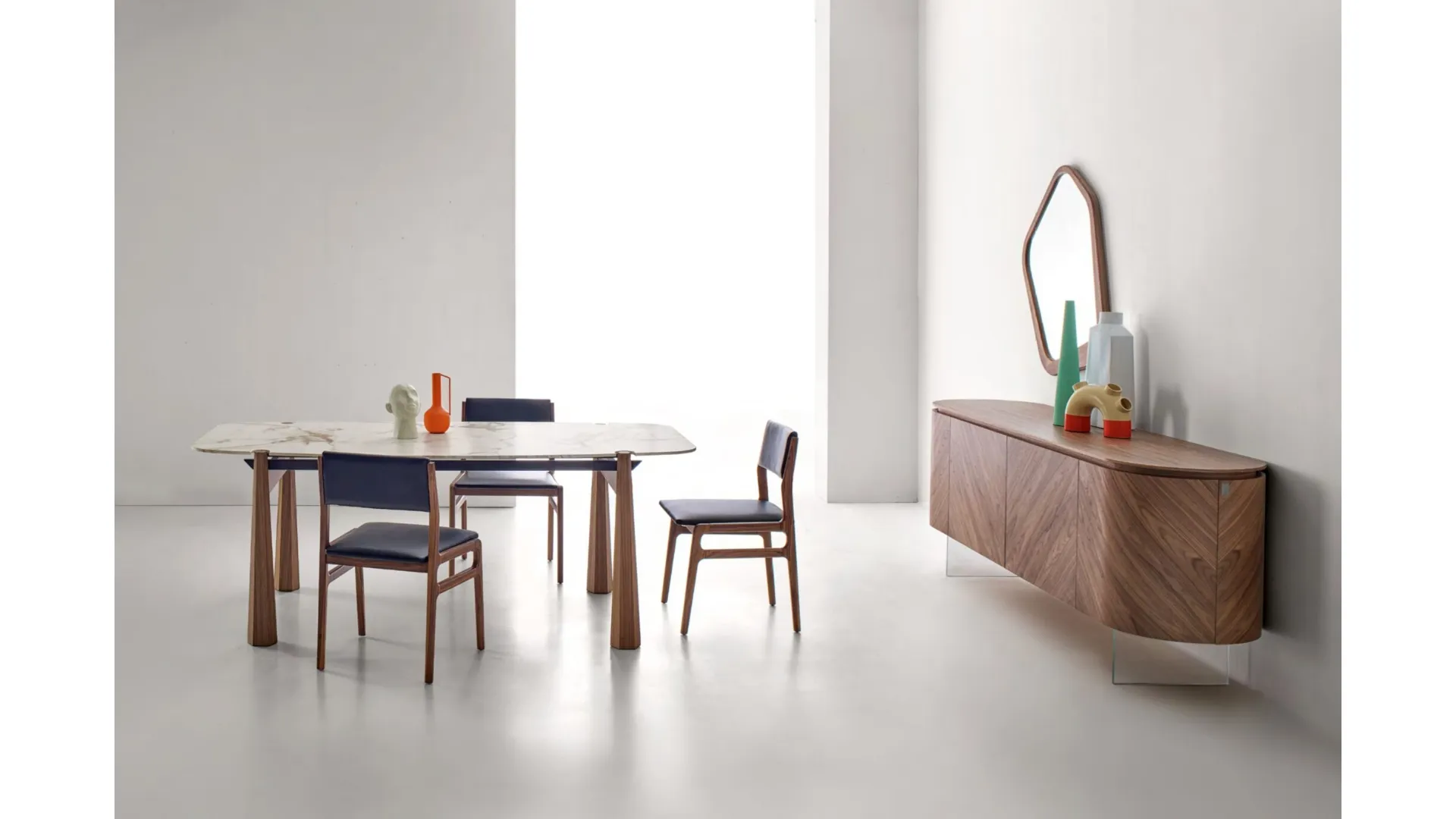 Tavolo York con top in ceramica di Modesign