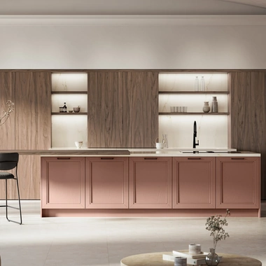 Cucina Classica con isola Opera 01 in laccato e laminato di Arredo3