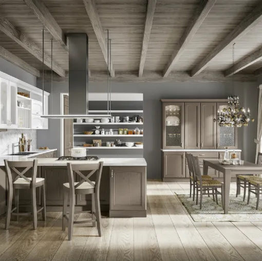 Cucina Classica Cantica con penisola di Home Cucine