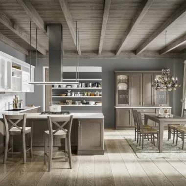 Cucina Classica Cantica con penisola di Home Cucine