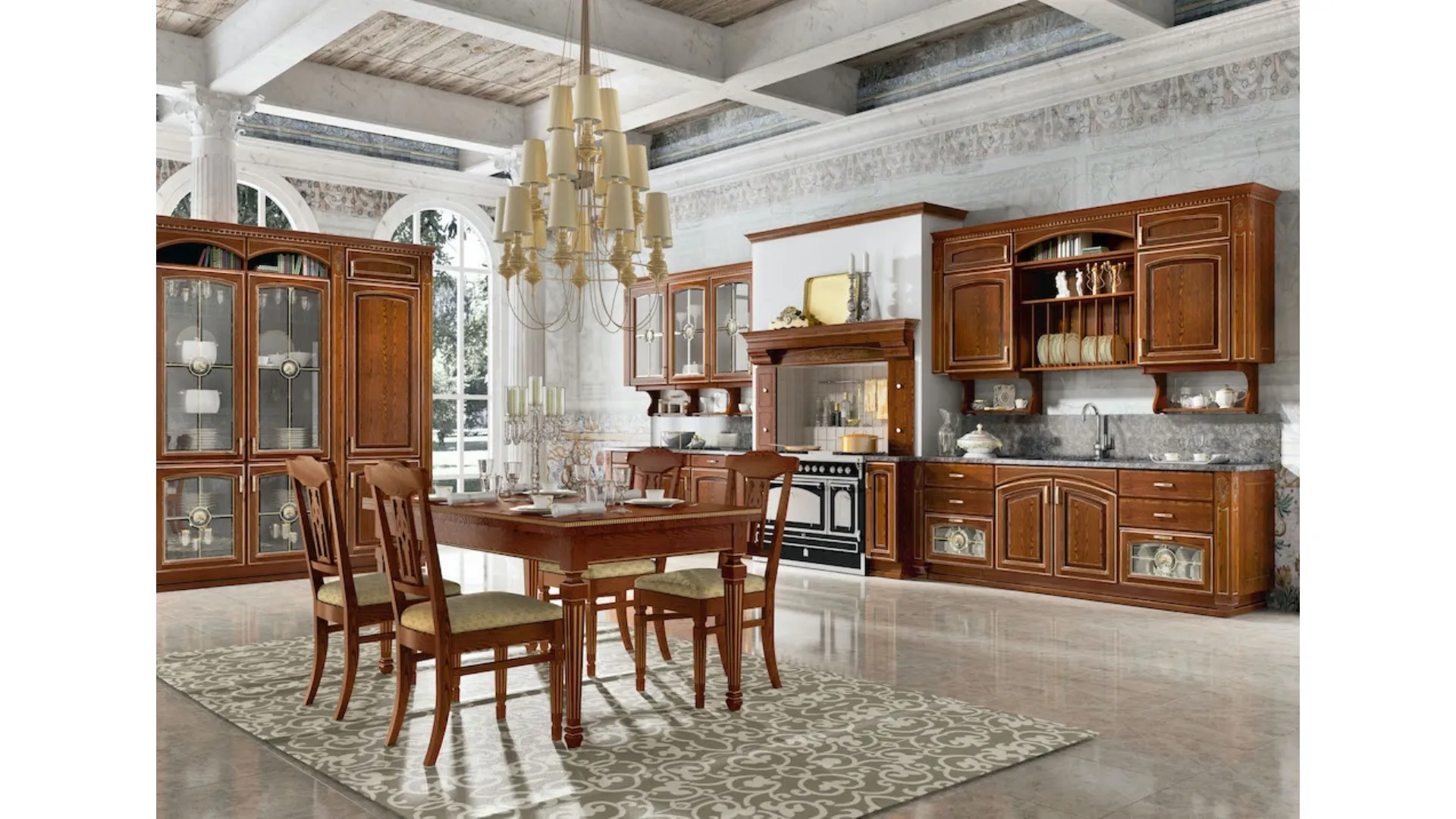 Cucina Classica Gold Elite lineare di Home Cucine